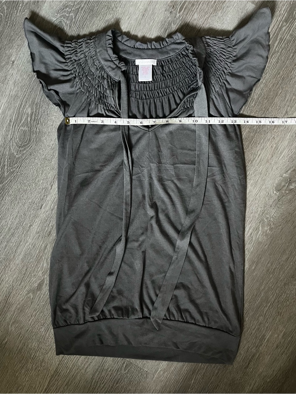 Vintage ‘Xhiliration’ Keyhole Grey Blouse Top Womens Small Good Condition 2000s - Picture 5 of 8